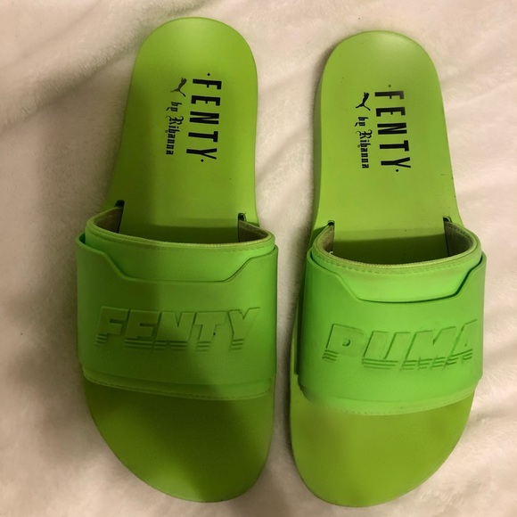 fenty puma neon slides
